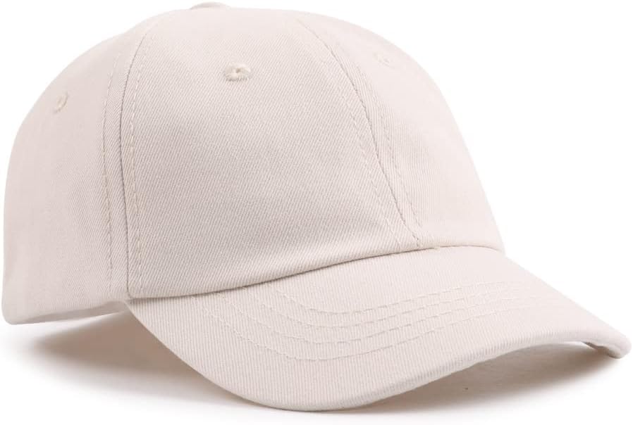 Peecabe Plain Toddler Baseball Hat Unisex Cotton Kids Trucker Hat Adjustable Baby Boys Sun Caps Girls Baseball Cap 1-5Y