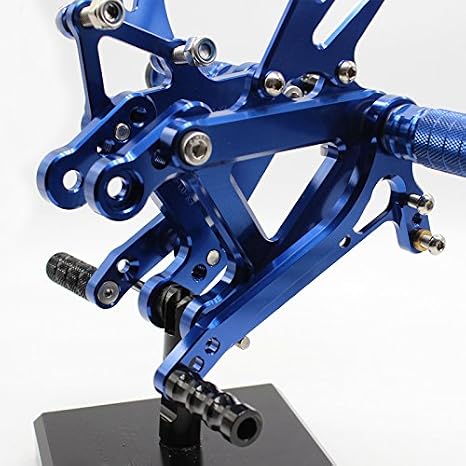 Krace Motorcycle Rearsets Foot Pegs Rear Set Footrests Brake Shift Pedals Fully Adjustable Foot Boards Fit For Kawasaki Ninja ZX6R ZX636 2003 2004