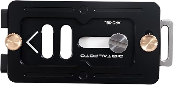 Universal Arca-Swiss Standard Ultra-Thin Quick Release Plate - Anti-Rotation, Anti-Drop Safety Design, Compatible with DSLR & Mirrorless Cameras, Includes Multi-Functional Key