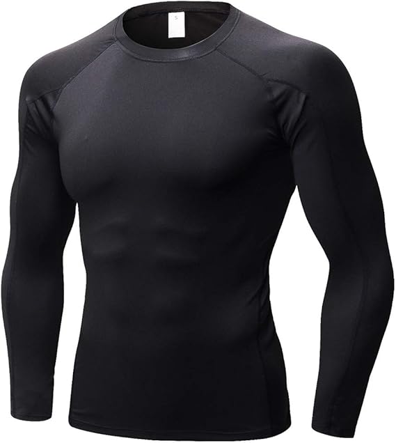 Men's Compression Shirts Long Sleeve Gym Athletic Gym Workout Undershirts Active Dry Fit Base Layer Running Top