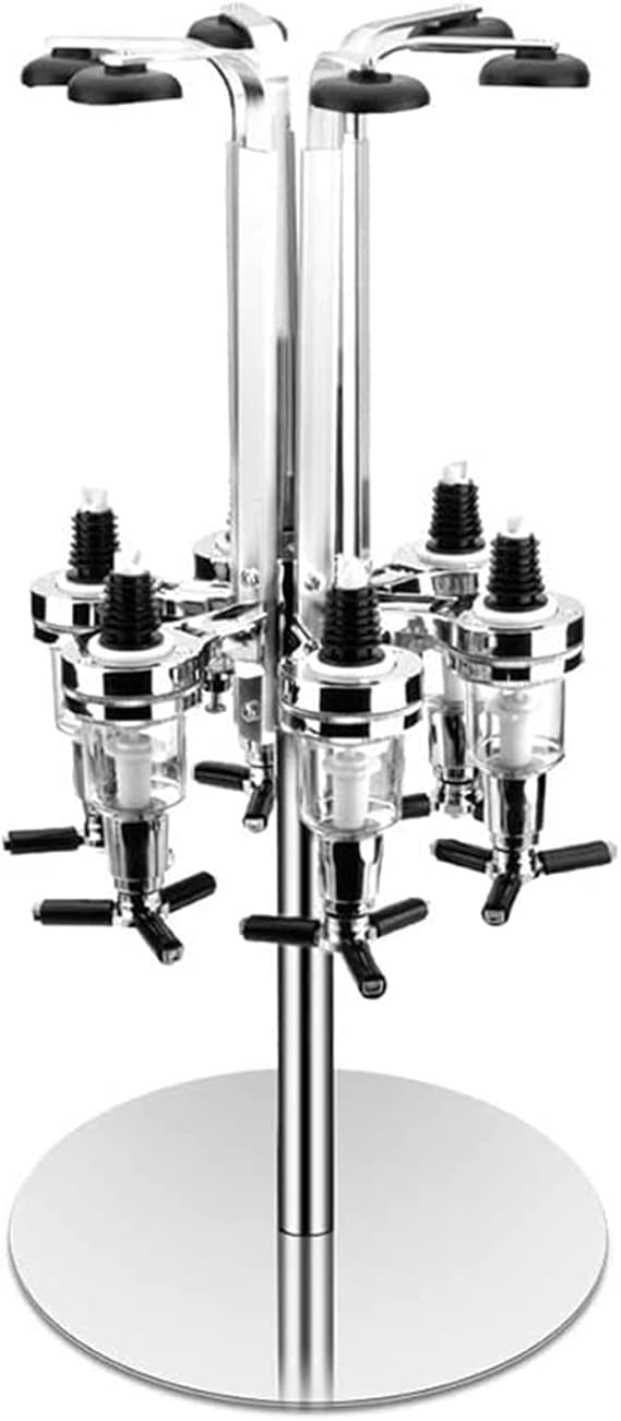 Liquor Dispenser, Beer Tower Beverage Dispenser, Bar Butler Wall Mounted Liquor Dispenser Liquor Bottle Holder, 6 Bottles, Liquor Pump Gas Station Beer Dispenser, Beverage Dispenser Machine Bar Butle
