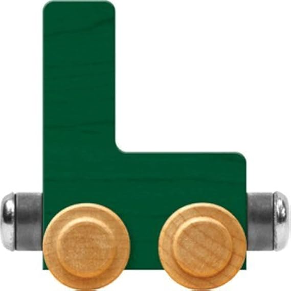 Maple Landmark NameTrains Bright Letter Car L - Made in USA (Green)