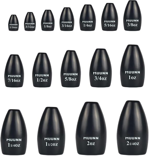 Tungsten Worm Weights, Insert-Free