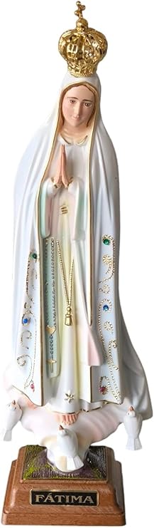 Generic Our Lady of Fatima 21.65"" Statue Figurine Mary Virgin Made in Fatima, Portugal Hand-Painted Hand-Decorated by Local artisans Religious