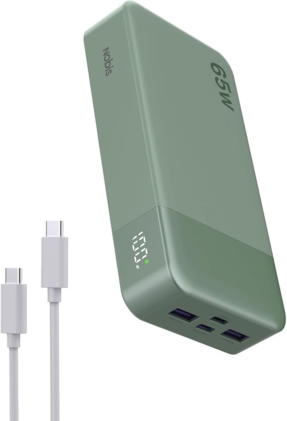 NOBIS 65W 20000mAh Portable Charger Power Bank Fast Charging