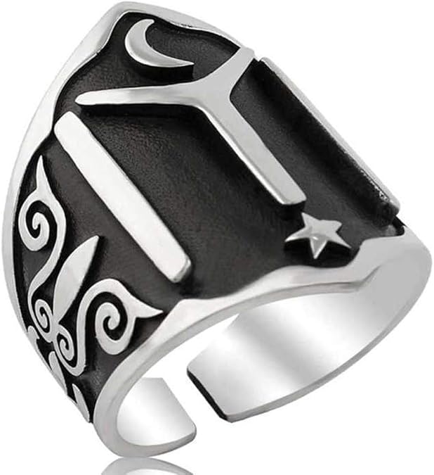 Solid 925 Sterling Silver IYI Kayi Tribe Archer Thumb Men's Ring Adjustable Size