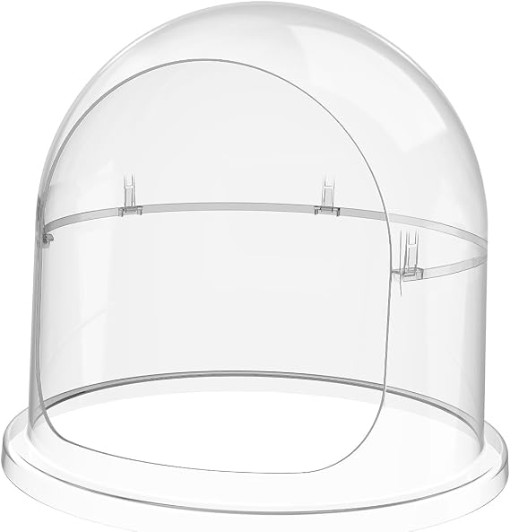 15 Inch Cotton Candy Machine Cover, Transparent Acrylic Dome Compatible with 15'' Commercial Cotton Candy Floss Maker Bowl for Party, Shops, Detachable Design