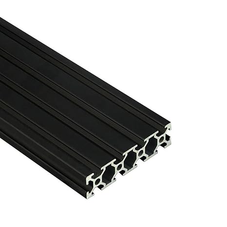 2080 Aluminum Extrusion T Slot 1000mm Long Black 1 Pack, Extruded Aluminum Profile T Slot 20 Series European Standard Anodized Linear Rail 20 x 80 39.37" 1Pcs