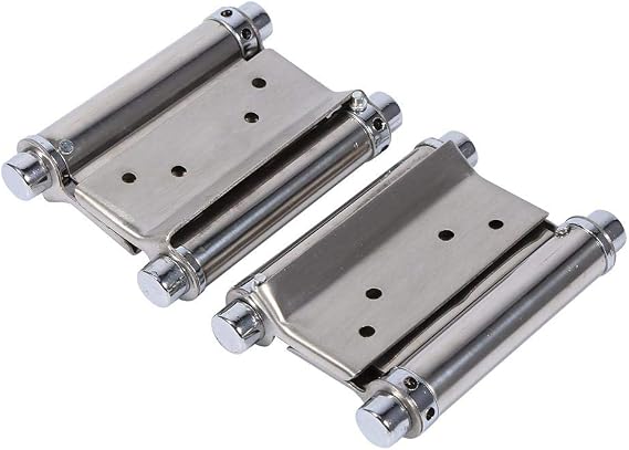 Stainless Steel Double Action Spring Butt Hinges 2-Pack 3in for Cafe Doors Swing Doors Internal Doors