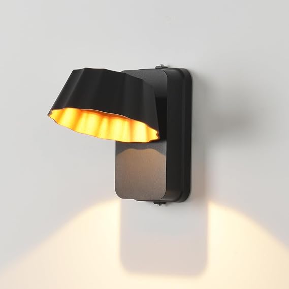 KAWELL 10W Modern Wall Light LED Wall Lamp 180° Swivel Waterproof IP65 Indoor Outdoor for Bedroom Entrance Living Room Hallway Stairs Corridor Balcony [Energy Class F]