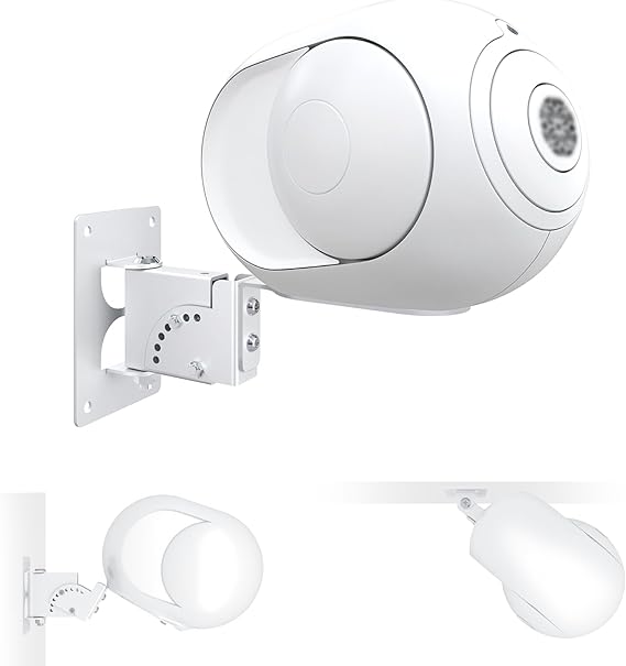 Adjustable Speaker Wall Mount Only Compatible with Devialet Phantom II, Surround Bluetooth Speaker Wall Mount for Phantom II 95dB 98dB, Stable to Hold, White