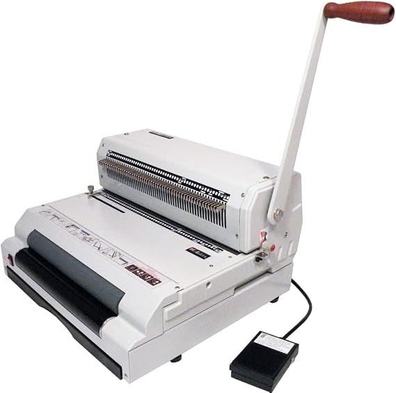 Akiles ACM-ECI41+ Model CoilMac-ECI Plus Manual Coil Punch with HD Electric Coil Inserter, Special 4 x 5mm Oval Holes, Suggested Up to 20-Sheet for 20 lbs Paper or 2.6mm for Hardboard | 4 x 5mm Oval Holes, Up to 20-Sheet for 20 lbs Paper, 2.6mm for Hardboard, Coil Inserter