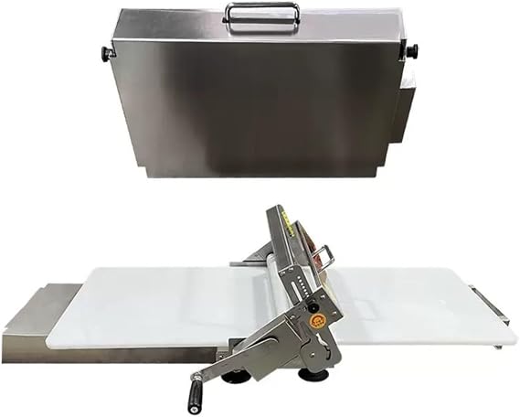 12" Manual 304 Stainless Steel Pastry Dough Sheeter and Fondant Roller, Adjustable Thickness 1-20mm (CT-3060)
