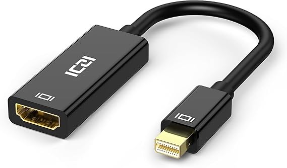 ICZI 1080P@120hz Mini DisplayPort to HDMI Adapter, Mini DP to HDMI (Thunderbolt 2 to HDMI) Gold-Plated Cord for Macbook, Chromebook Pixel, Surface Pro, HDTVs, Monitors, Projectors and More