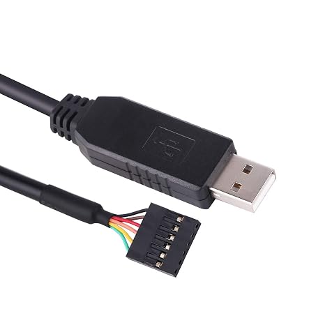 USB to TTL 5v 6 Pin 0.1'' 2.54mm UART Serial Cable FT232RL Chip for Windows Linux and Mac OS (5.0V 6P_2.54 Terminal Header)