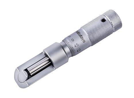 Mitutoyo 147-103 Can Seam Micrometer, Ratchet Stop, 0-13mm Range, 0.01mm Graduation, +/-0.003mm Accuracy, For Steel Cans | Ratchet Stop, 0-13mm Range, 0.01mm Graduation, +/-0.003mm Accuracy, For Steel Cans