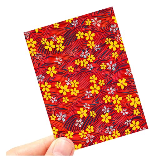 Blood Blossoms Custom Art Card Sleeve Pack of 100 for MTG Magic FaB EDH Commander FaB PTCG TCG Standard Size Sleeves Kimono Sleeve