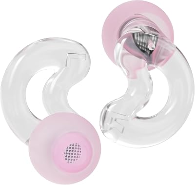 Ear Plugs for Noise Reduction Hearing Ear Protection, 33dB Reusable Earplugs for Work, Deep Focus, Travel and Noise Sensitivity,10 Ear Tips in XSSMLDouble Layer