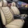 CTDS Car Seat Covers for Nissan Pathfinder 2000-2026, Stylish Sport Seat Cover, Premium Nappa Leather Car Seat Cover. Automobile Seat Covers Sets.(Standard 2 Seats/Beige)