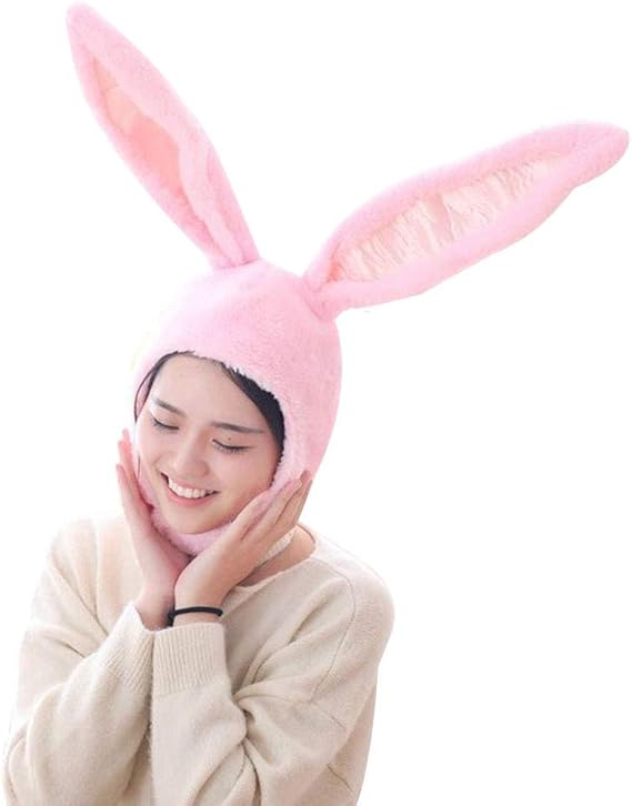 Easter Bunny Hat Ear Funny Plush Hood Women Costume Rabbit Hat Cosplay Halloween Party Holiday Hat