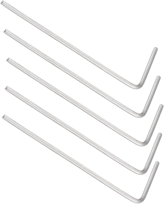 L-Handle Hex Key Wrench, 0.9mm Metric, CR-V L-Shape Hexagon Head Spanner - (Applications: for Home Repair and Mechanical Maintenance), 5-Pieces