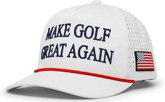 wolph American Golf Hat Funny Golf Snapback Cap Rope Golf Hat Adjustable & Breathable Funny Golf Gift for Men Women