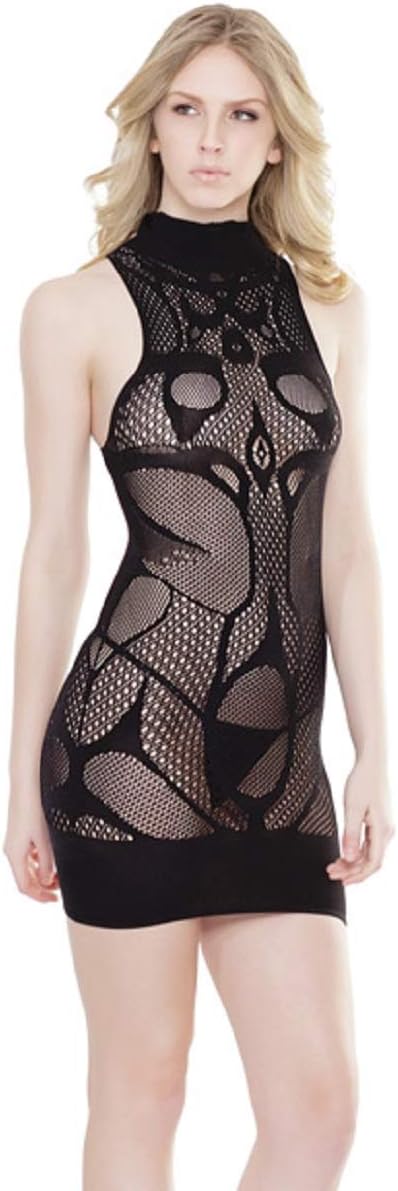 Coquette Midnight Tryst Chemise Black One Size Fits Most