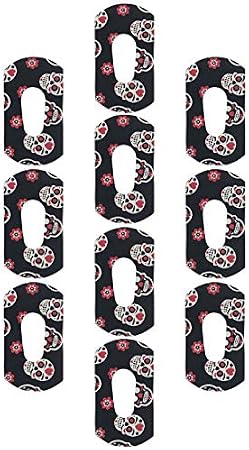 RockaDex Adhesive Patch for Dexcom CGM G6 10 Pack (Sugar Skull)