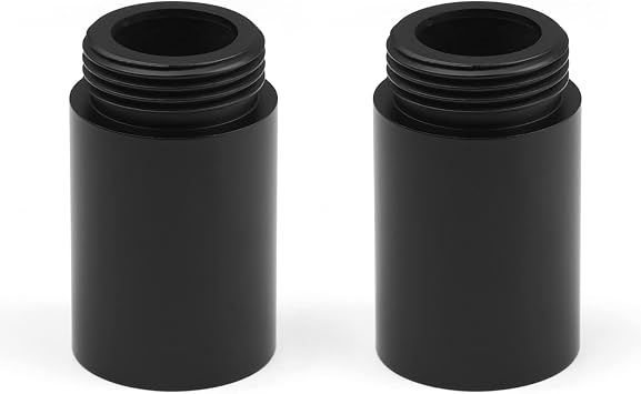 gotonovo 2 Inch Wall Mount Extension Tube for Shower Fixture Spout Tub Spout Extender One Pair Matte Black