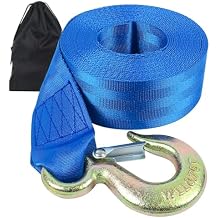 Boat Winch Strap with Hook,Winch Strap for Boat Trailer,Boat Trailer Winch Strap 2 inch x 20 foot, Great for Boat, Truck, Jet Ski and Car Trailers Towing and Heavy Duty Equipment (Choose Color)
