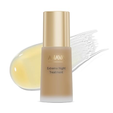 AHAVA Extreme Night Treatment - Exclusive Moisturizer, Neck & Chest Cream, Smoothes Skin & Reduces Wrinkles, Enriched with Patented Extreme Complex, Dead Sea Osmoter, Peptides & Resveratrol 1 Fl.Oz