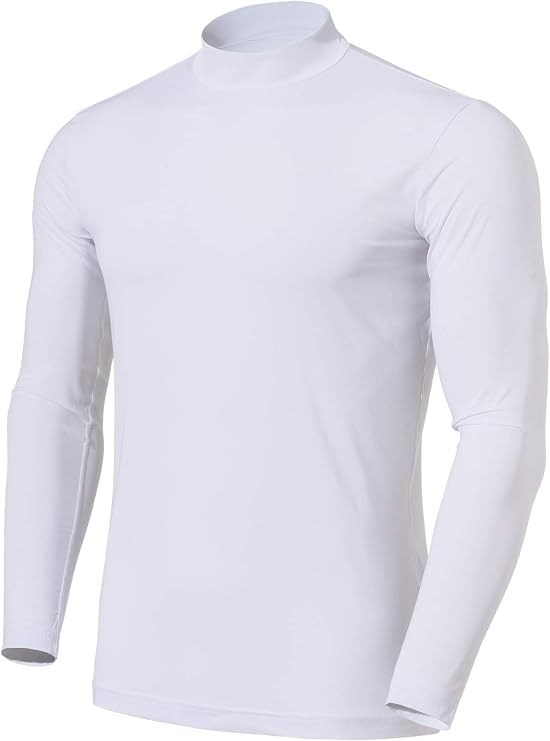 TSLA Men's Rashguard Swim Shirts, UPF 50+ Cool Running Workout Loose-Fit Long Sleeve
