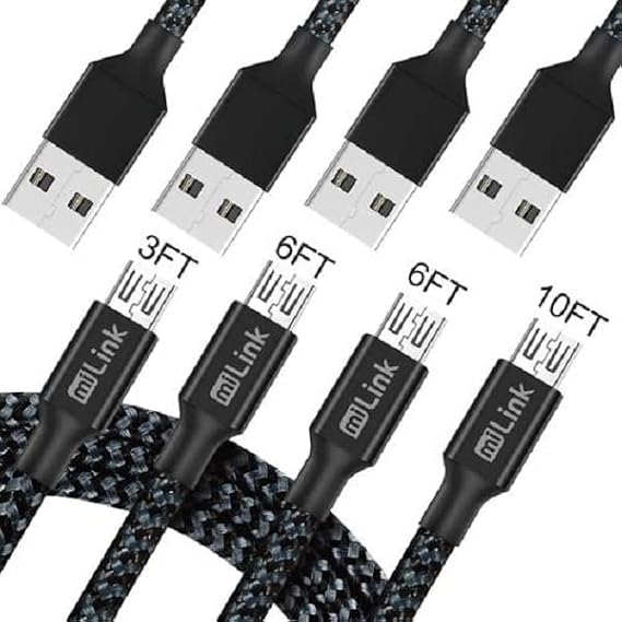 MU4-i122 4-Pack Micro USB Changing and syncing Cable