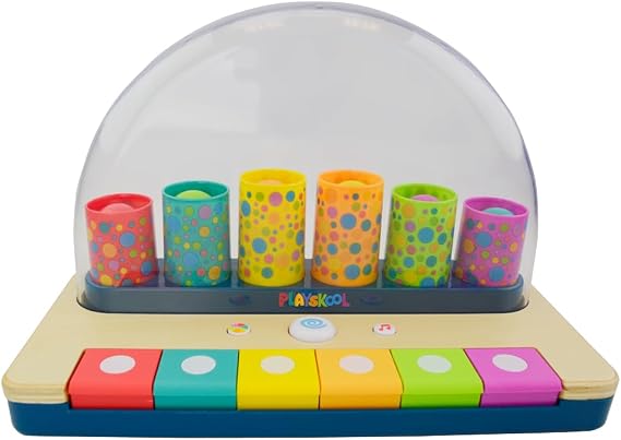 Playskool Little Wonders Pop-A-Tune - Toy - Colorful Tubes & Keys Teach Cause & Effect - Silly Sounds and Classic Piano - for 12 Months