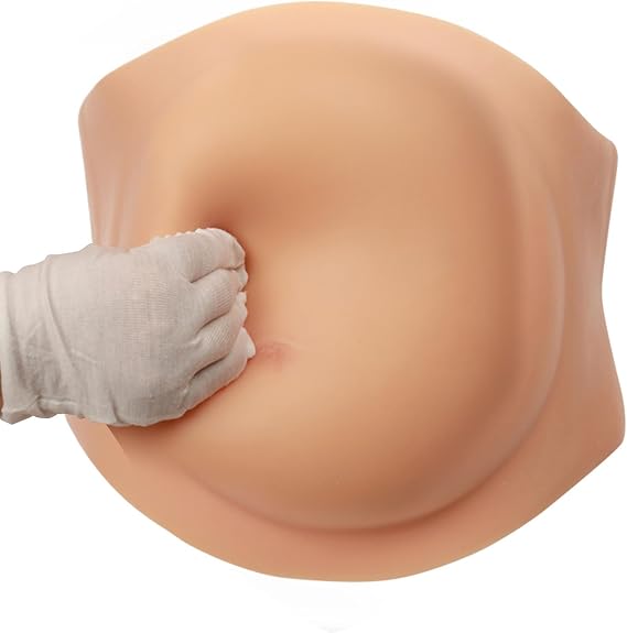 Fake Pregnancy Belly Practical Joke Party Props | Pregnancy Cosplay Silicone Belly for Fool's Day Party Home Office Cosplay Photography Stage Performance Filming