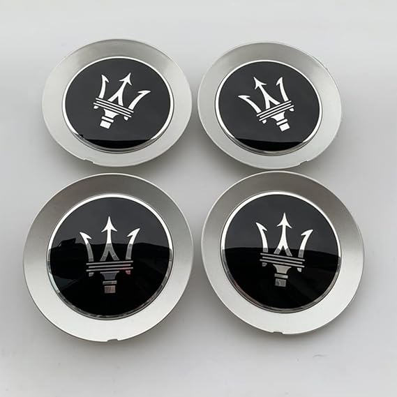 4 Pieces 152mm Car Wheel Hub Cover for Maserati Levante Ghibli Quattroporte GC GTS GT SQ4 Q4 Grecale MC20 Center Wheel Hub Caps Emblem Dustproof Waterproof Accessories