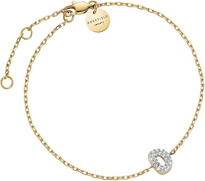D Letter Bracelet with Crystals