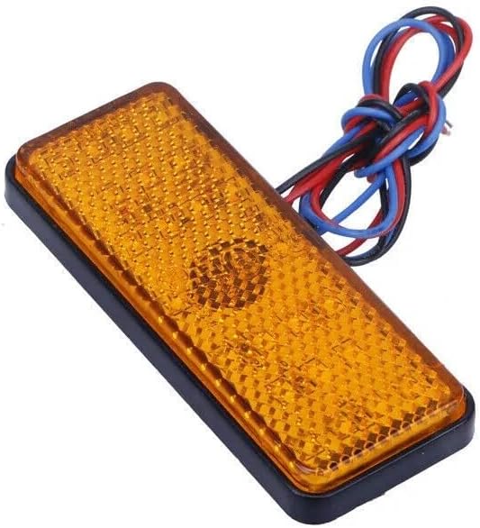 Motorcycle Taillight 1PCS Brake Light Motorcycle Tail Stop Lamp For(Yellow)