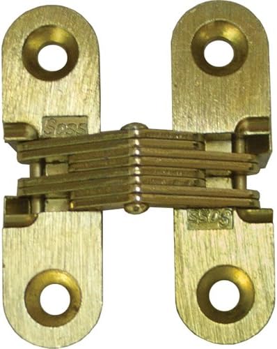 SOSS Invisible Hinge 1 11/16" Light Duty (Pair) Satin Brass 180 Degrees