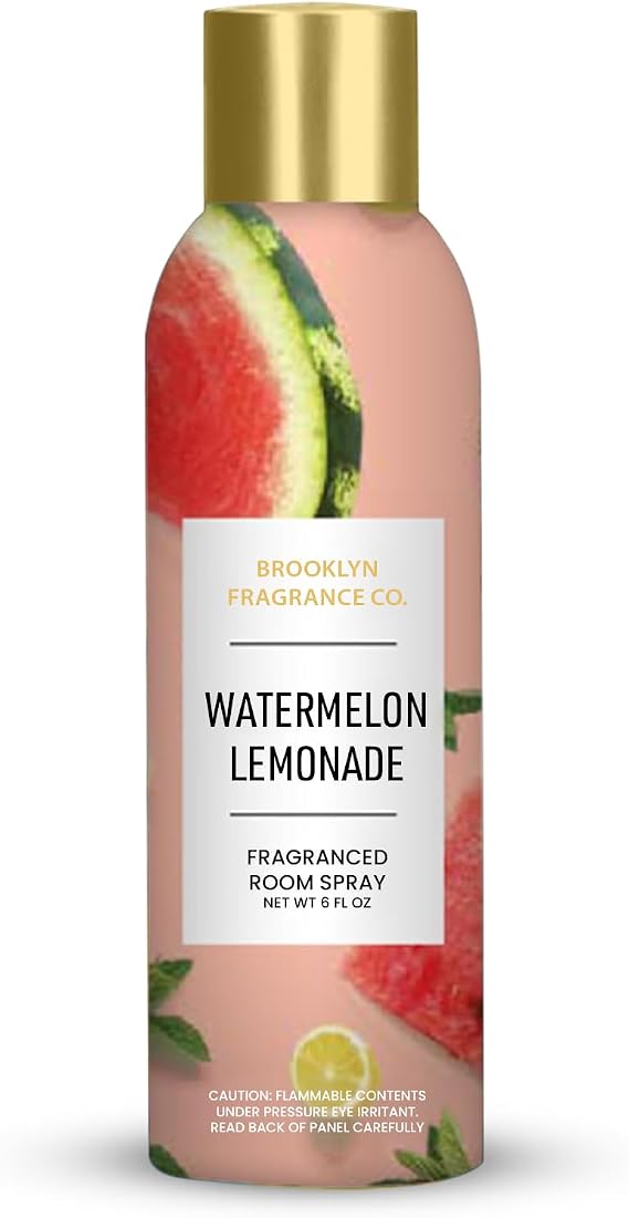 Brooklyn Fragrance Co. Fruits Room Spray Premium Watermelon Lemonade Air Freshener -Long lasting home Fragrance Spray for Bathroom, office & small spaces- 6 Fl oz.
