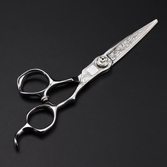 Professional Hair Cutting Scissors, 6 Inch Professional Japanese Steel High-end 3D Flower Scissors, Hair Cutting Barber Scissors