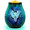EQUSUPRO Wax Melt Warmer Wax Melter Wax Burner for Scented Wax Melts Electric Fragrance Warmer for Wax Cubes & Tarts, Vivid 3D Design 7 Colors LED Light Gift & Decor for Home Office (3D Butterfly)