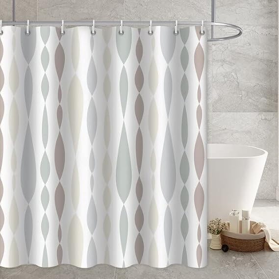 Simple Long Shower Curtain Liner Bathroom Waterproof Fabric Bath Bed Bath and Beyond Curtain Rail With Hooks