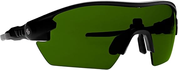Phillips Safety Green Welding Glasses Geardo - Shade 3.0 Filter - ANSI Z87.1, EN 166/169 Approved - TR-90 Nylon Frame - Black