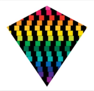 X-Kites ColorMax 25 Nylon Kite - Sky Tails, Handle & Line Included! Cubes