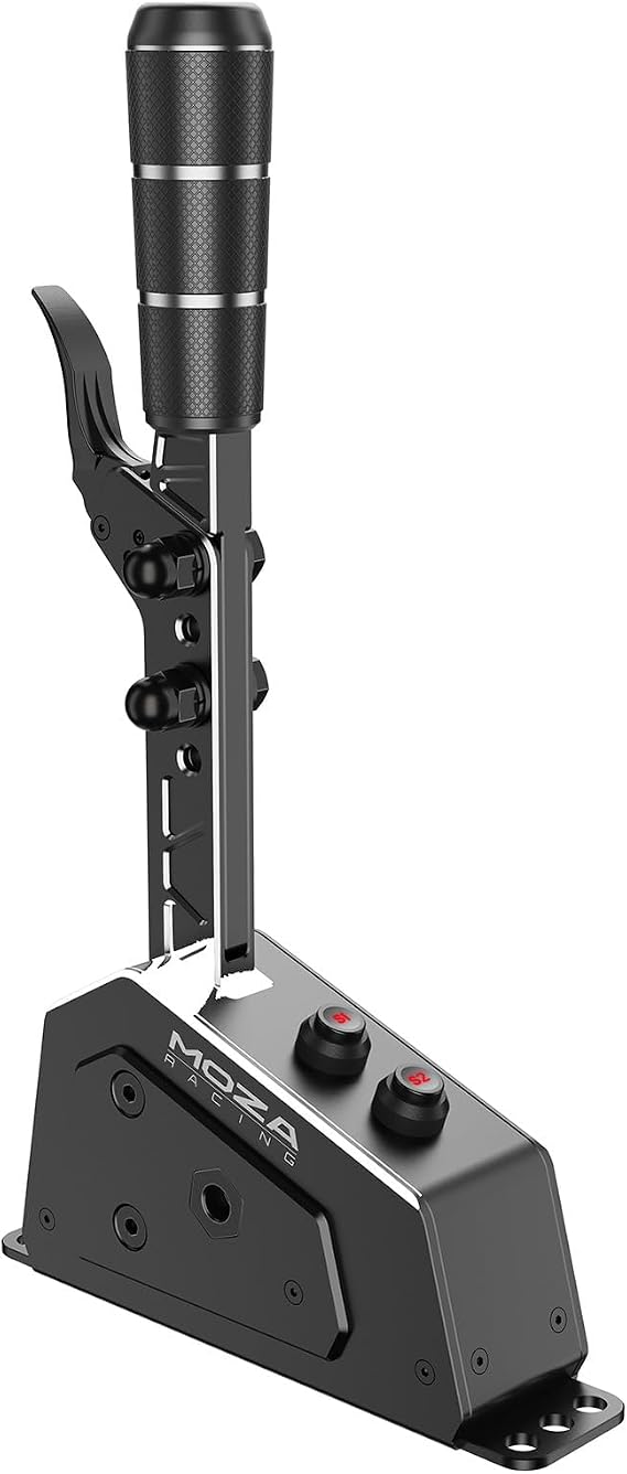 MOZA SGP Sequential Shifter Car Driving Simulator Racing Joystick, Black | All Metal Construction, Versatile Multi-Functional Handle, Non-Contact Hall Sensor, Dynamic RGB Backlit Mechanical Buttons