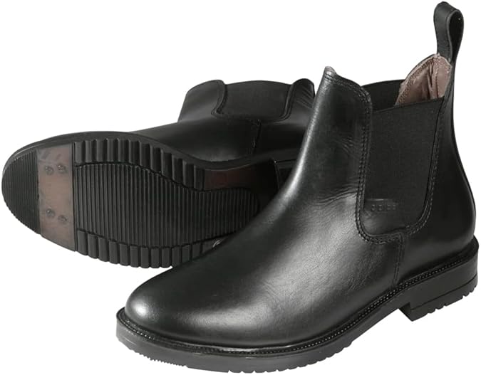 PFIFF REIT/Jodhpurstiefelette, Men's Black Leather Jodhpur Ankle Boots 41