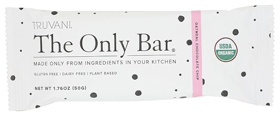 Truvani Plant Based Snack Bars | Oatmeal Chocolate Chip | 1 Pack