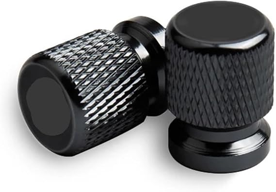 jininghaibo Motorcycle Accessories Compatible with Royal Enfield Bullet Meteor Classic 350 500 Metal Tire Valve Air Port Stem Cover Caps 2 Pcs(Black)