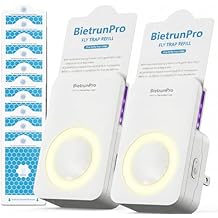 2 Flying Insect Traps+10 Refill Cartridges, 2026 2nd Gen, UV/Blue/Yellow Light Plug in Fly Trap & Indoor Bug Catcher for Gnats, No-Mess Bug Zapper, House & Fruit Flies, 7 * 24hrs Pest Control